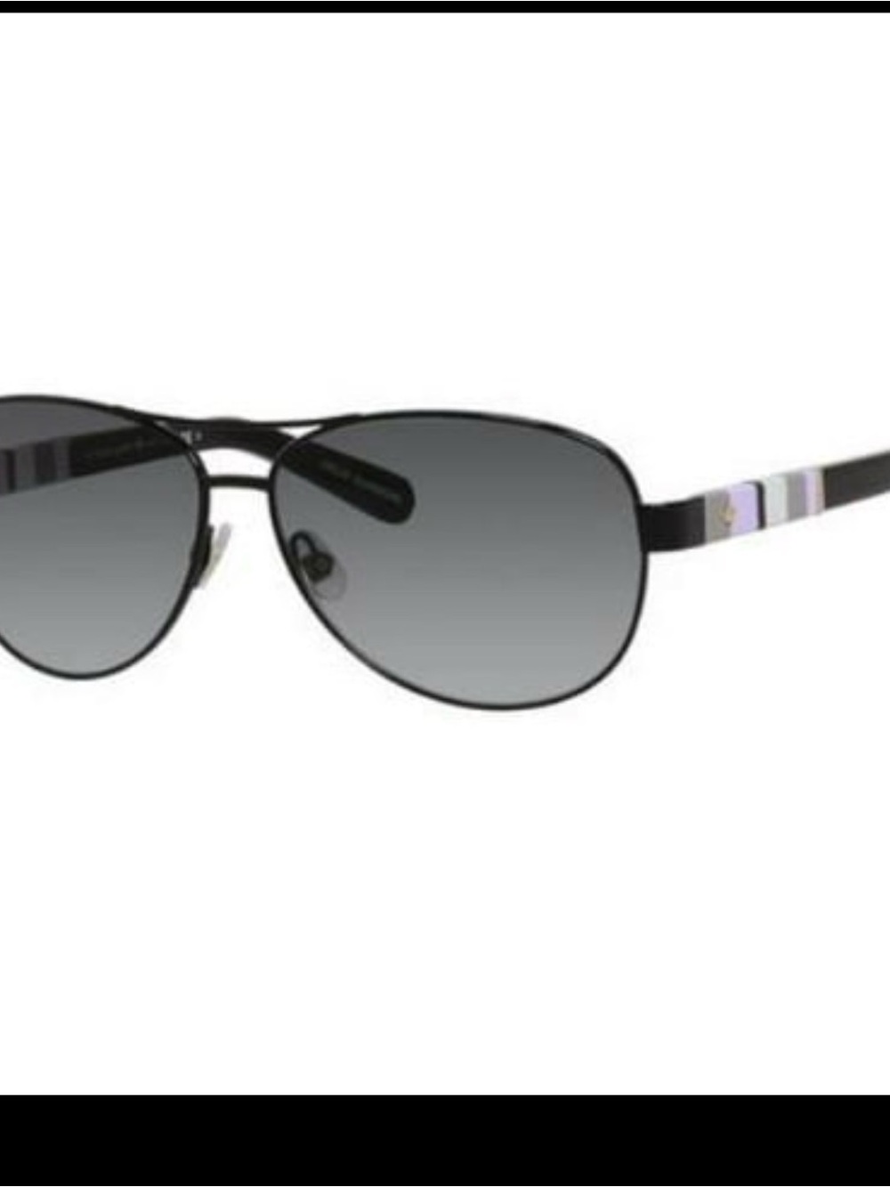 Women's Black Aviator Sunglasses with Gradient Lenses